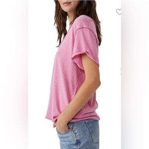 Free People Dylan Raw Edge Tee